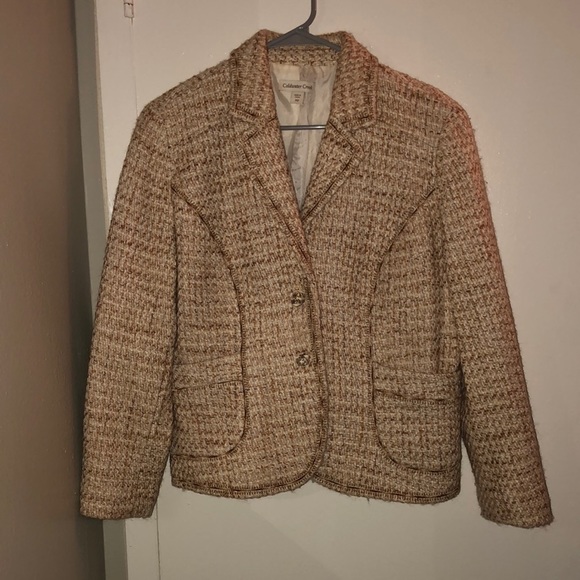 Coldwater Creek Jackets & Blazers - Coldwater Creek Tweed Blazer in Beige and Brown